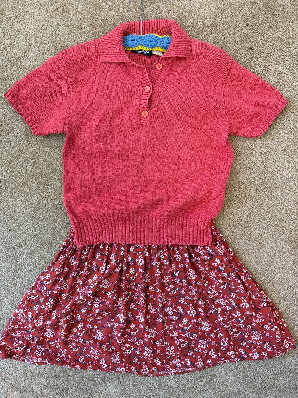 Woolrich Ultra Soft Cotton Short Sleeve Polo Sweater in Red
